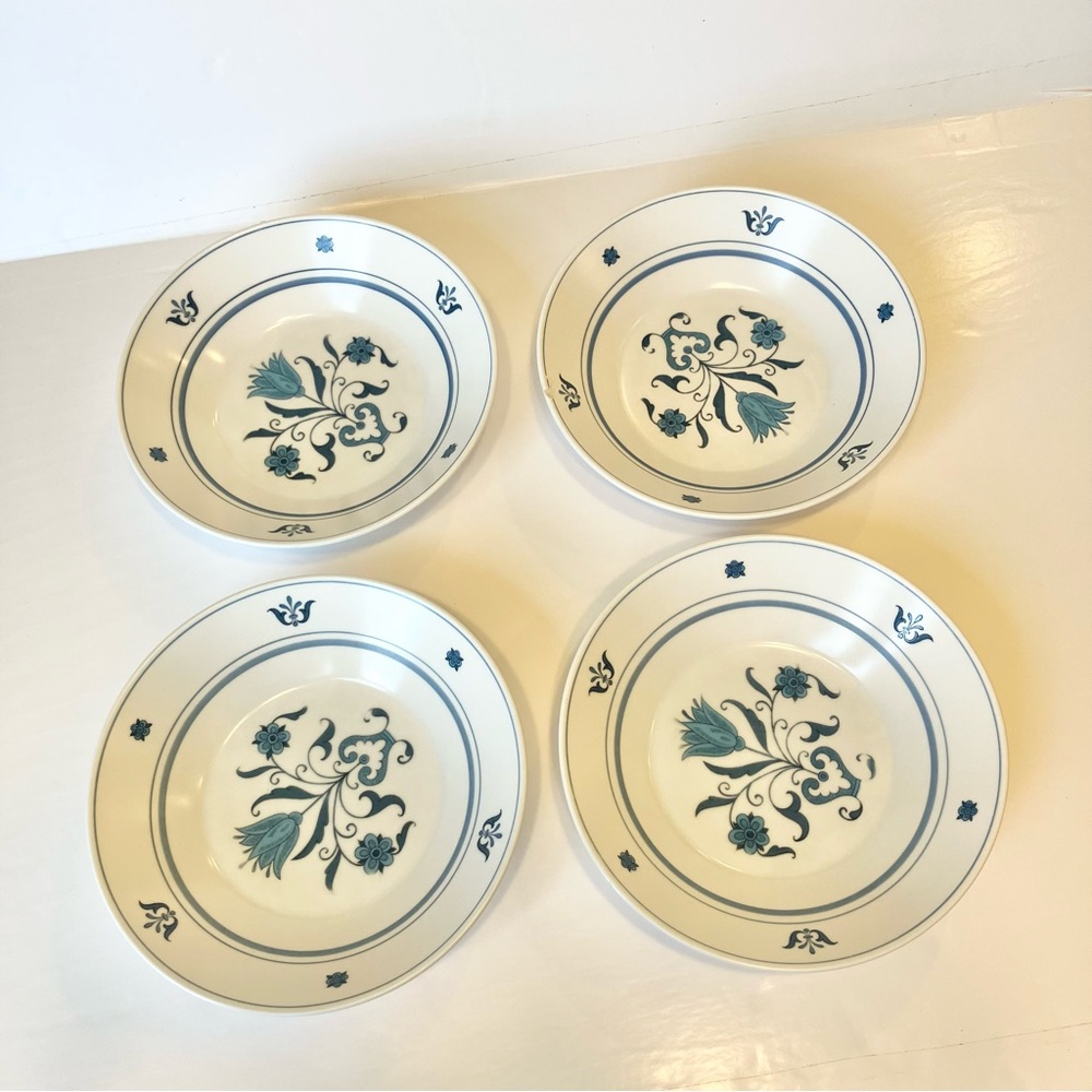 VTG Noritake Progression China BLUE HAVEN 9004 Japan Bowls Set of 4